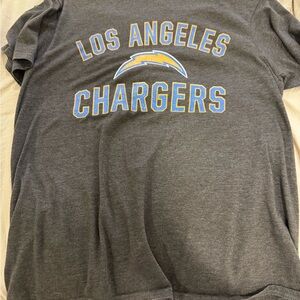 Fanatics Gray Los Angeles Chargers Short Sleeve Tee